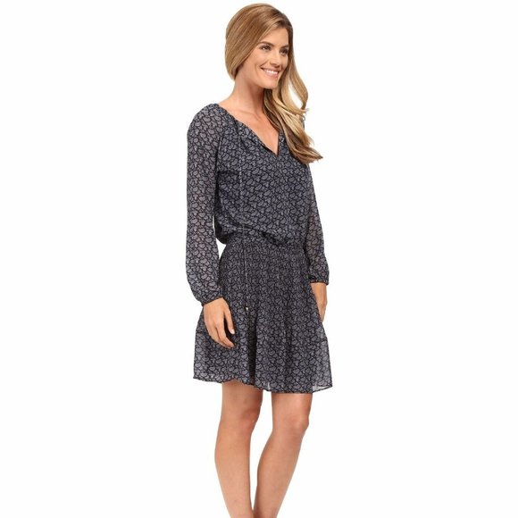 NWT MICHAEL Michael Kors Mini Woodbrook Dress New Navy MSRP$155 - Picture 2 of 4